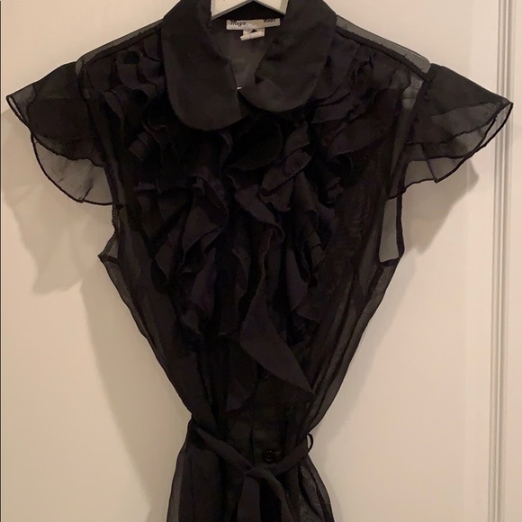 Black Ruffle Blouse - Picture 5 of 7